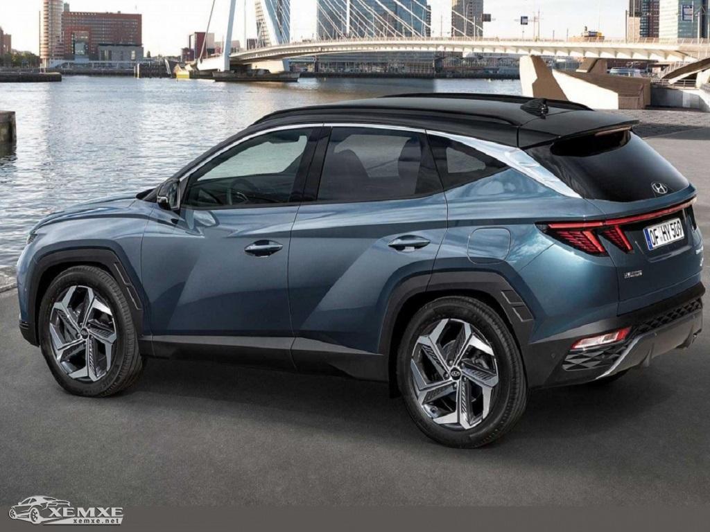 Phần đuôi xe Hyundai Tucson 2021 không thay đổi nhiều so với bản tiền nhiệm