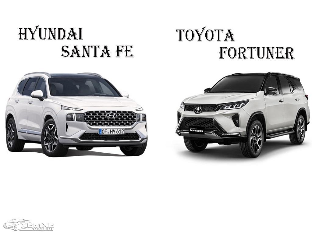 So sánh Hyundai SantaFe và Toyota Fortuner và Ford Everest