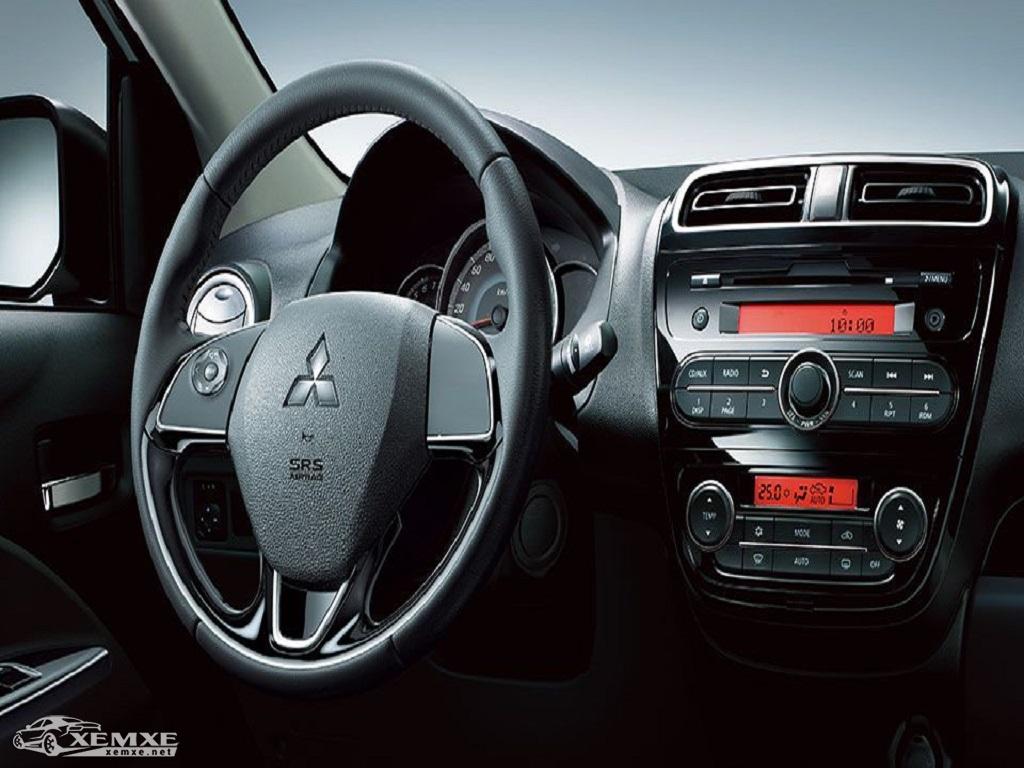 Vô lăng của xe oto Mitsubishi Attrage 2019 được xem là một trong những điểm nhấn ấn tượng của Mitsubishi Attrage 2019.