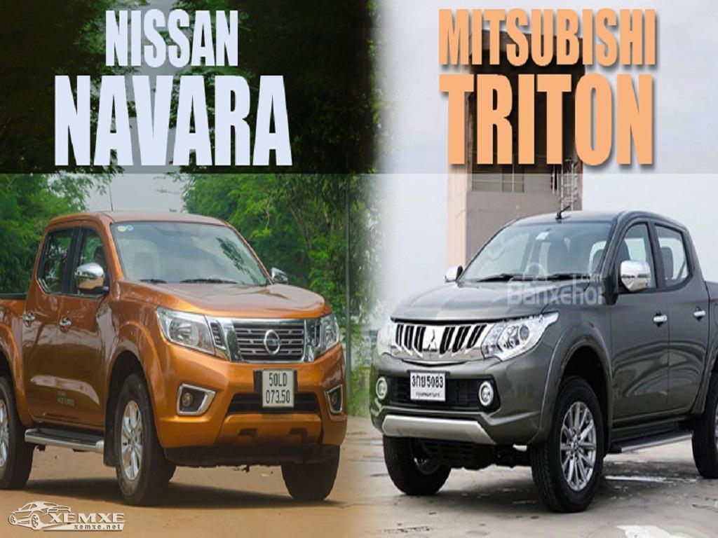 So sánh xe Mitsubishi Triton 2018 với Nissan Navara